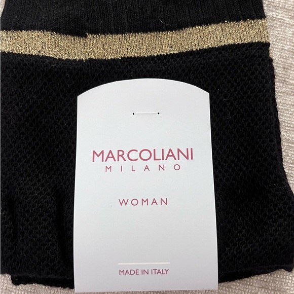 marcoliani uissatd Garter Socks—NWT Black/Gold - Picture 2 of 7